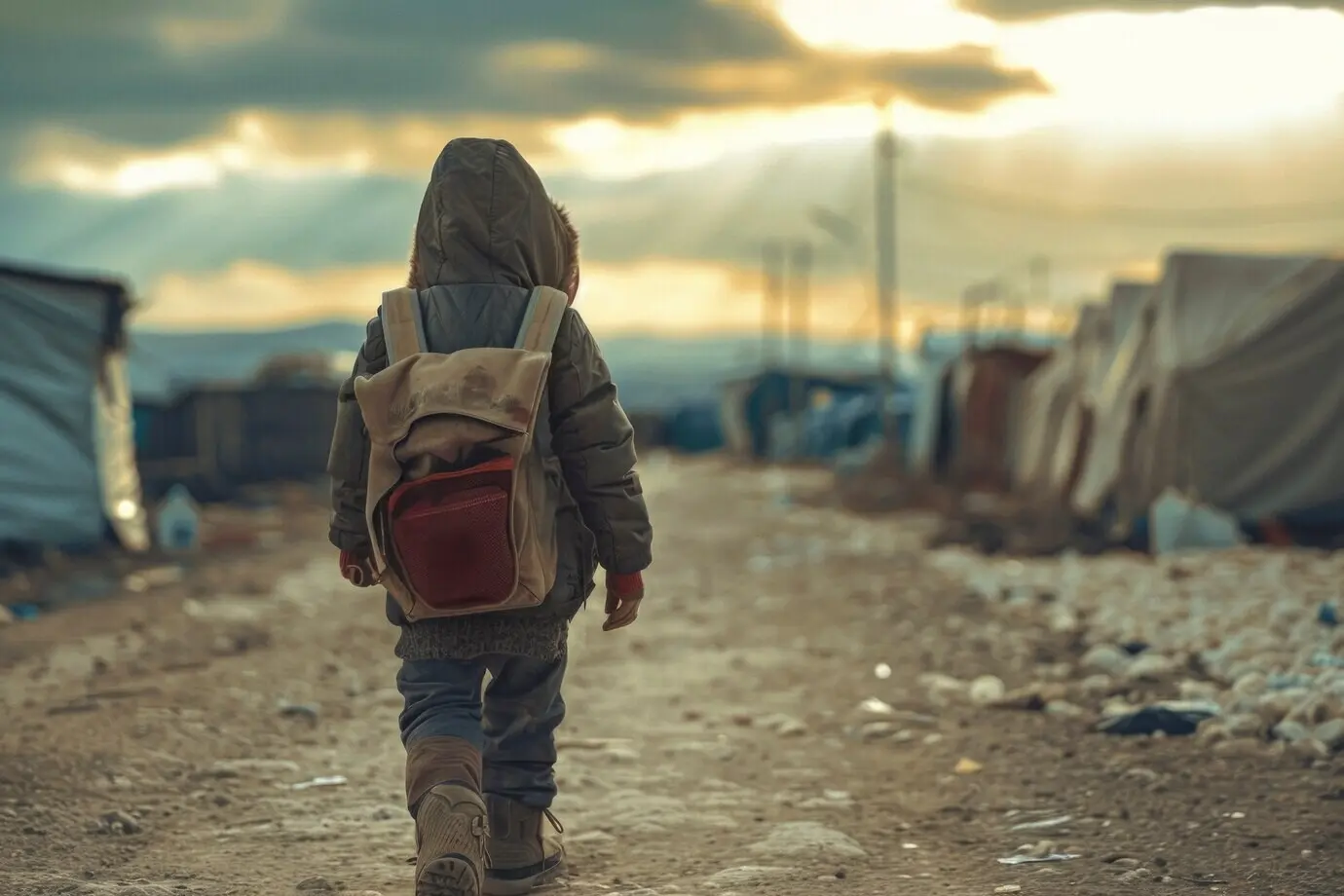 Разные люди в лагерях для беженцев